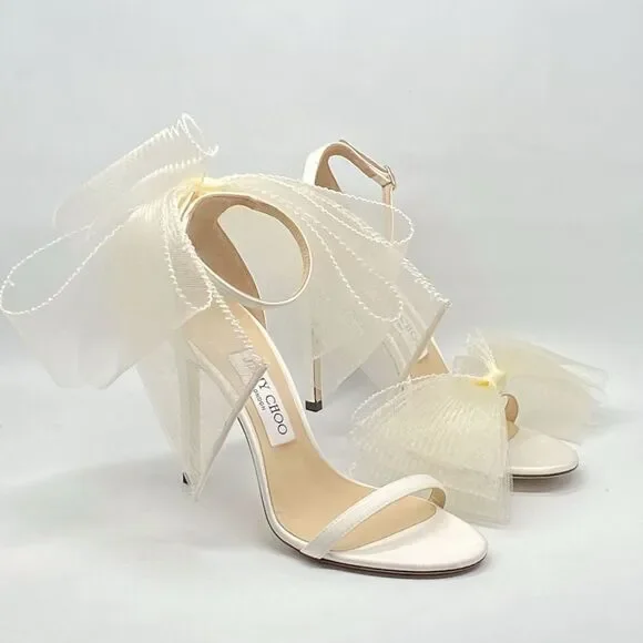 Jimmy Choo Aveline bow detail sandals size 37.5